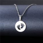 Ketting stainless steel: voetjes